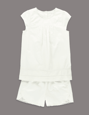 cotton lace pyjamas