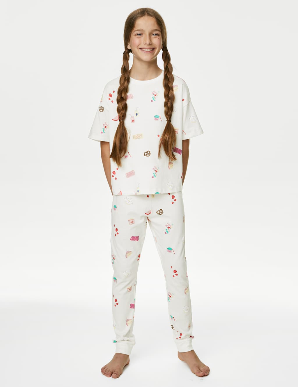 3pk Pure Cotton Printed Pyjama Sets (6-16 Yrs) image 2