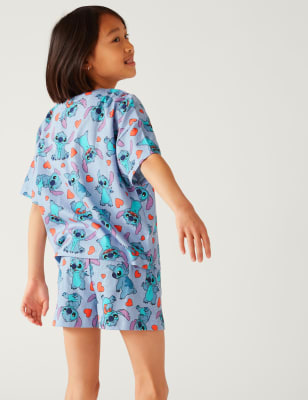 Girls Lilo and Stitch Short Pyjamas | Disney Short PJS | Pyjama Set for  Girls