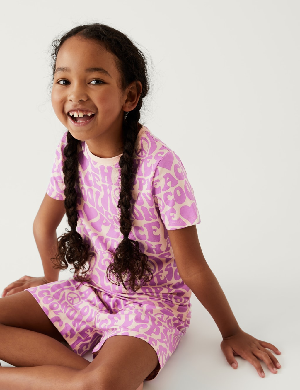 Cotton Rich Slogan Short Pyjama Set(7 - 16 Yrs) image 1