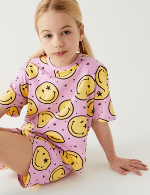 Pure Cotton Smiley Print Short Pyjama Set