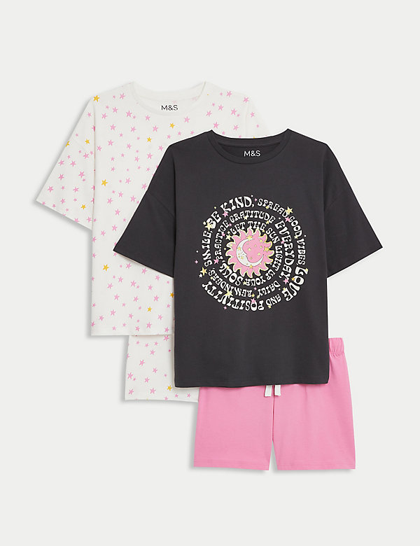 2pk Pure Cotton Celestial Pyjama Sets (6-16 Yrs) - CN