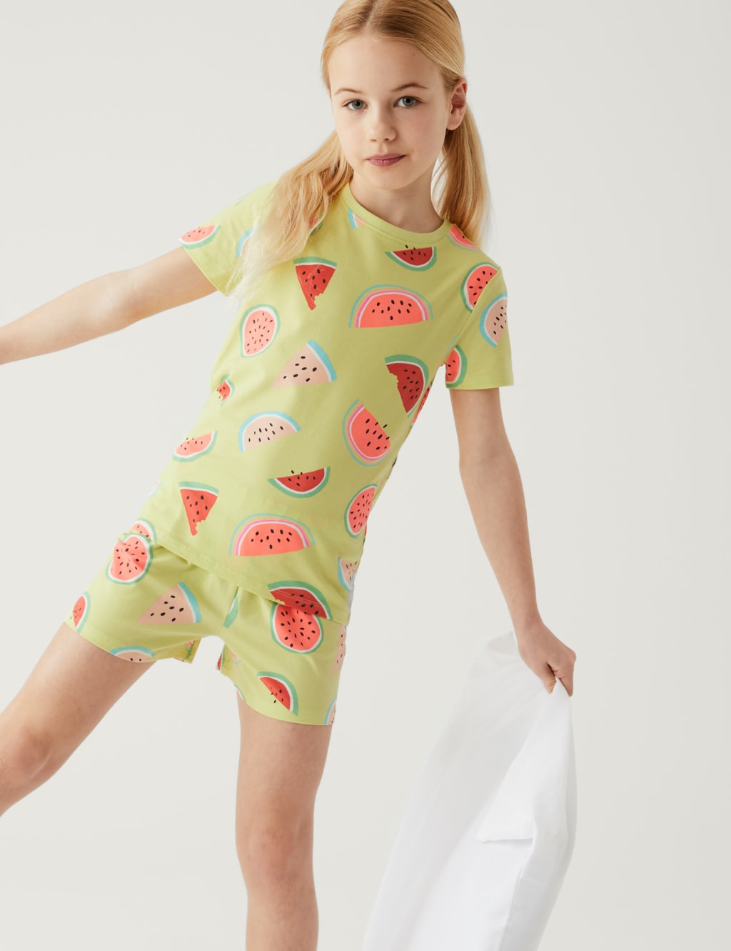 Cotton Rich Watermelon Short Pyjama Set (7-16 Yrs) image 1