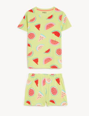 Cotton Rich Watermelon Short Pyjama Set (7-16 Yrs)