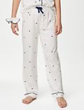 Cotton Blend Butterfly Pyjamas with Scrunchie (6-16 Yrs)