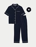 Cotton Rich Pyjamas with Scrunchie (6-16 Yrs)