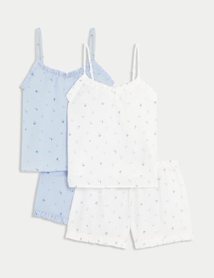 

Girls M&S Collection 2pk Pure Cotton Floral Pyjama Sets (6-16 Yrs) - Lilac Mix, Lilac Mix