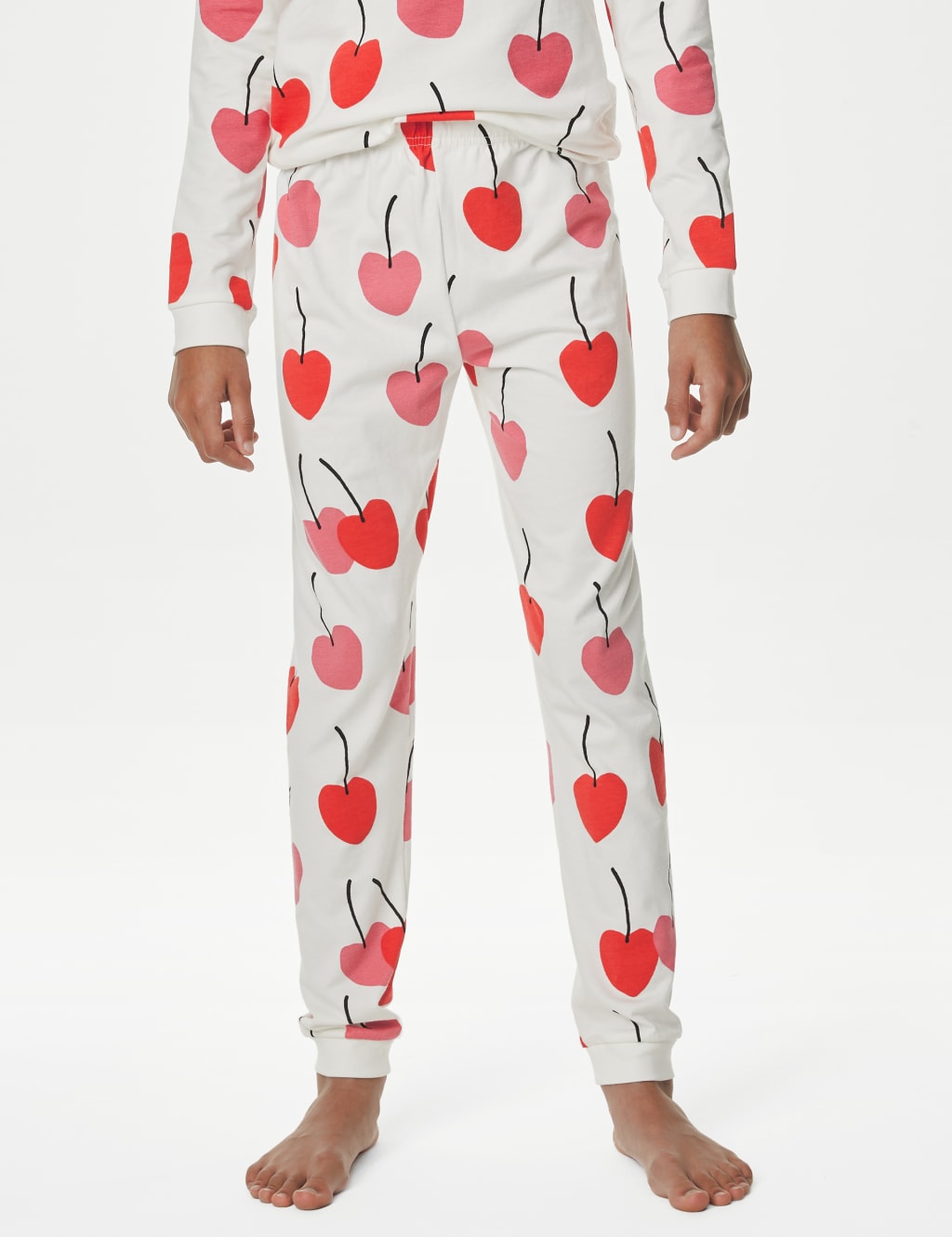 Cotton Rich Cherry Print Pyjamas (7-14 Yrs) image 4