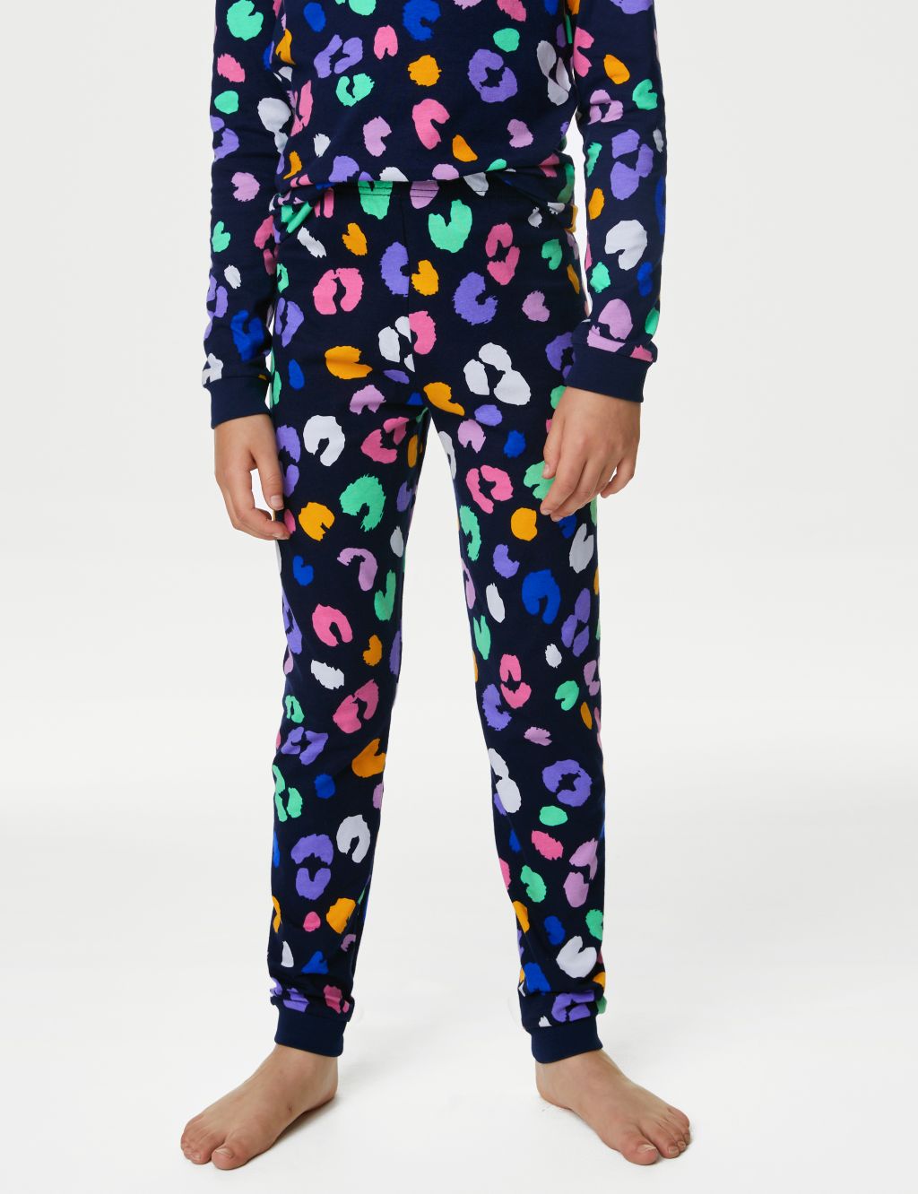 Cotton Rich Leopard Print Pyjamas (7-14 Yrs) image 4