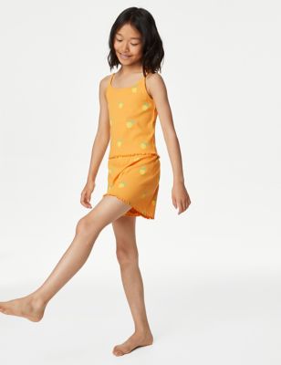 Pyjama en coton à imprimé citron (du 6 au 16&nbsp;ans) - LU