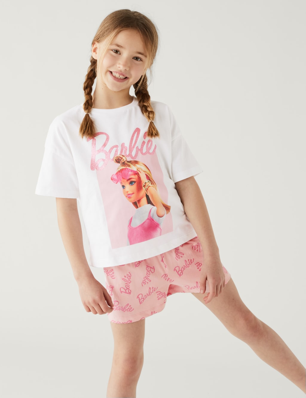 Cotton Barbie™ Pyjamas (5-12 Yrs) image 1