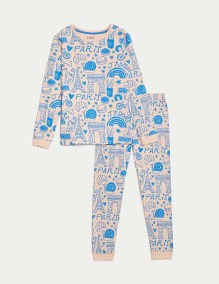 

Girls M&S Collection Cotton Rich Paris Pyjamas (7-14 Yrs) - Light Pink, Light Pink