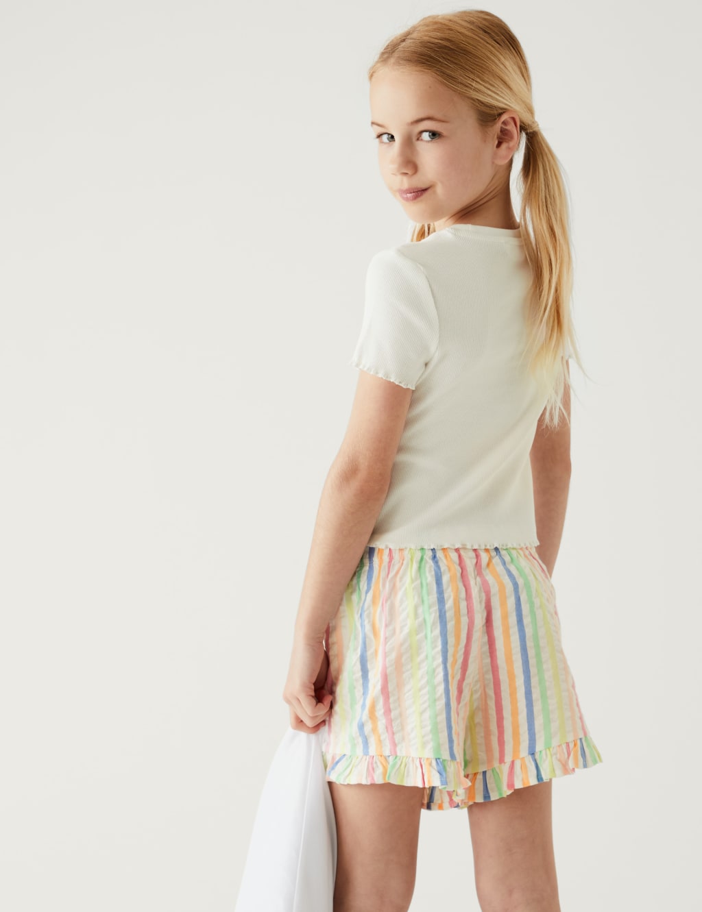 Cotton Rich Striped Short Pyjama Set (6-16 Yrs) image 3