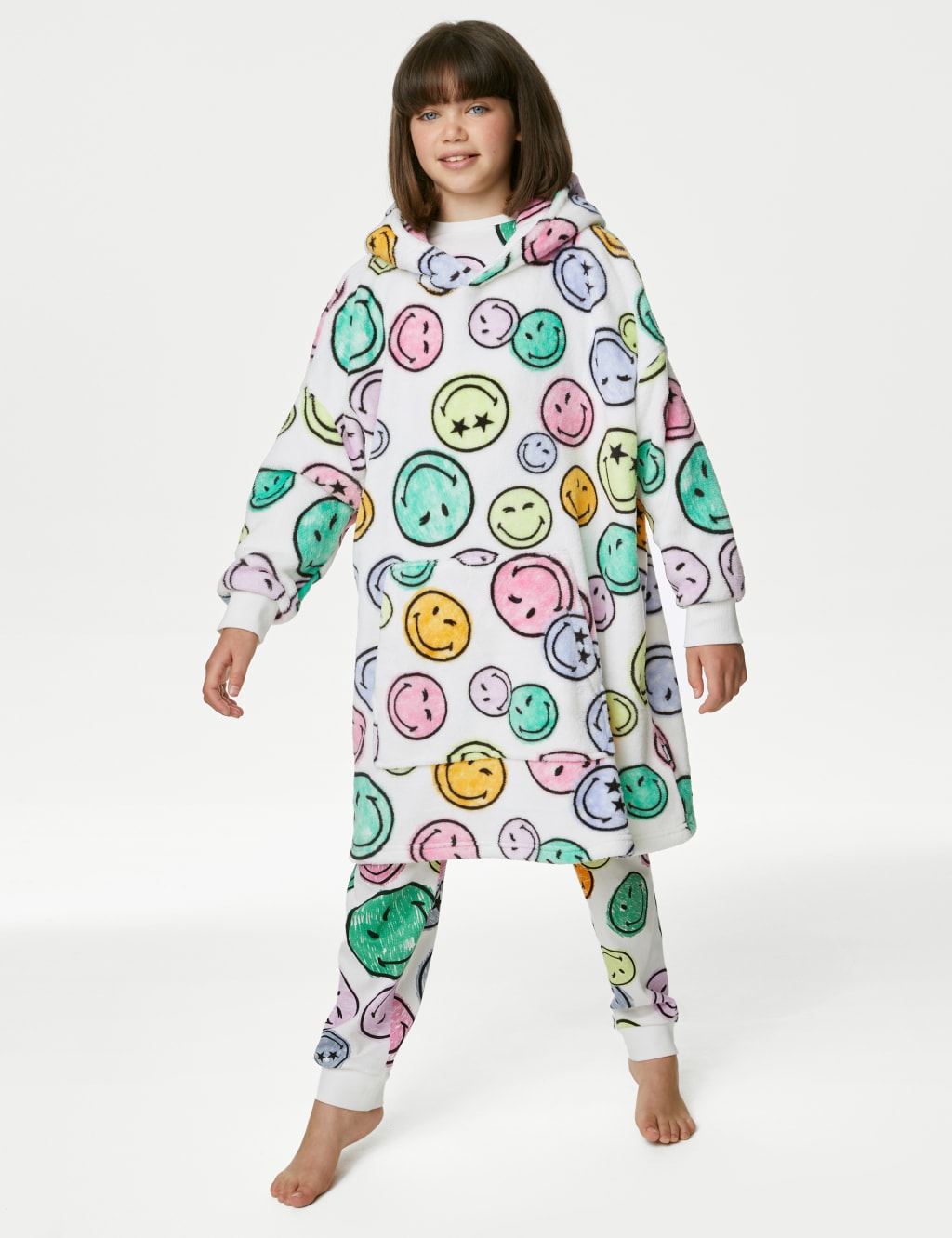 SmileyWorld™ Oversized Fleece Hoodie (7-16 Yrs) image 4