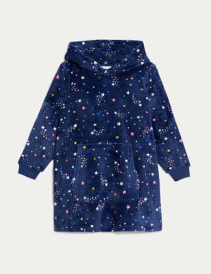 

Girls M&S Collection Fleece Stars Oversized Hoodie (3-16 Yrs) - Indigo, Indigo