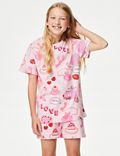 Puur katoenen, bedrukte pyjama met 'Love' (7-14 jaar)