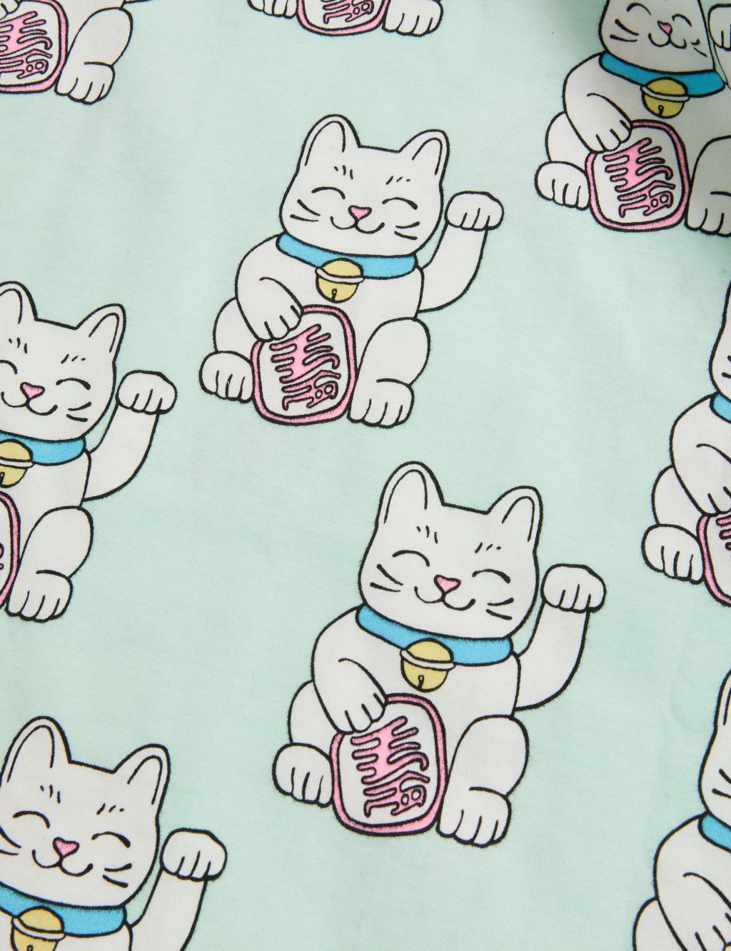Pure Cotton Cat Pyjamas (7-14 Yrs) image 5