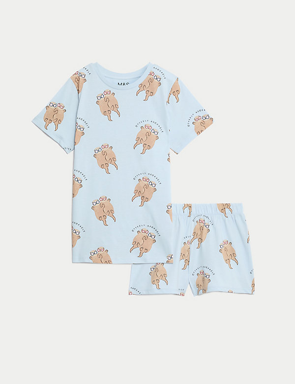 Pure Cotton Otter Pyjamas (7-14 Yrs) - QA