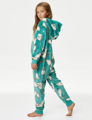 

Girls M&S Collection Harry Potter™ Hedwig Hooded Onesie (6-16 Yrs) - Aqua, Aqua