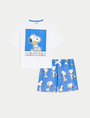 

Girls M&S Collection Snoopy™ Short Pyjama Set (6-16 Yrs) - White, White