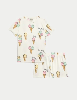 

Girls M&S Collection Pure Cotton Ice Cream Pyjamas (7-14 Yrs) - Pink Mix, Pink Mix