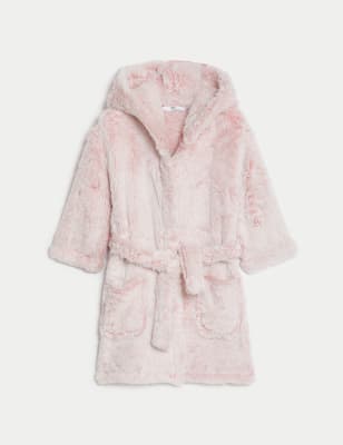 

Girls M&S Collection Hooded Dressing Gown (2-14 Yrs) - Pink Mix, Pink Mix