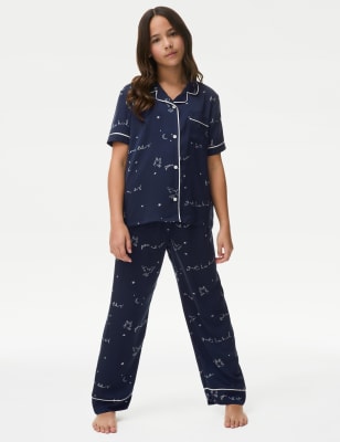 Satin Slogan Pyjamas (6-16 Yrs)