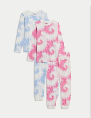 2pk Pure Cotton Tie Dye Pyjamas (6-16 Yrs)