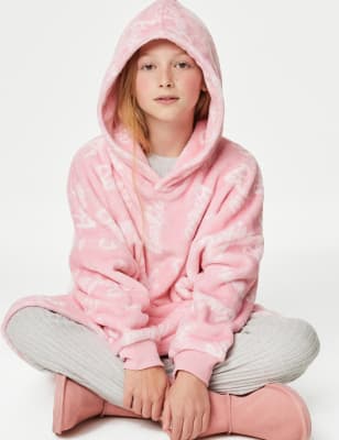 M&S Girl's Barbie Oversized Hoodie (5-12 Yrs) - 5-6 Y - Pink Mix, Pink Mix