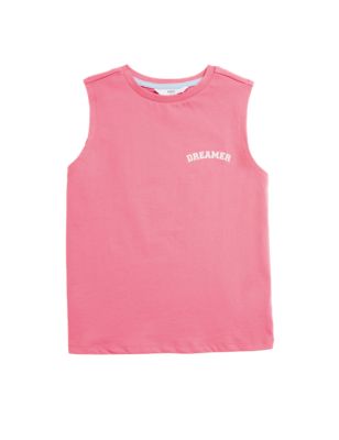 

Girls M&S Collection Mix & Match Pure Cotton Slogan Pyjama Top (6-16 Yrs) - Pink, Pink