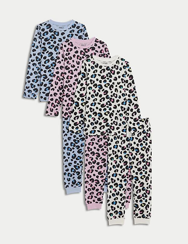 3pk Pure Cotton Pyjama Sets (6-16 Yrs) - HU