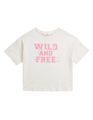 

Girls M&S Collection Mix & Match Pure Cotton Slogan Pyjama Top (6-16 Yrs) - Cream, Cream