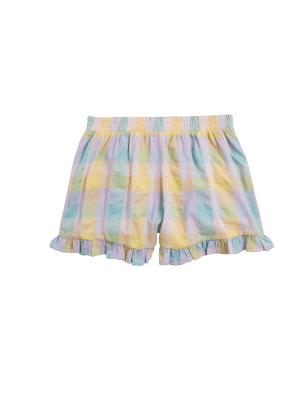 

Girls M&S Collection Mix & Match Cotton Rich Checked Pyjama Shorts (6-16 Yrs) - Multi, Multi