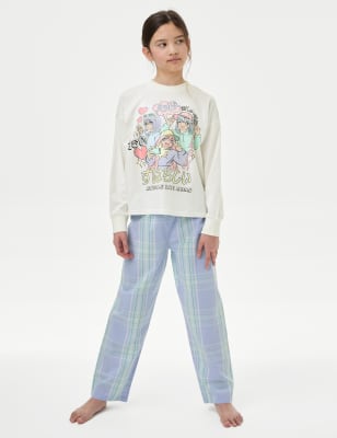 

Girls M&S Collection Pure Cotton Awesome Days Checked Pyjamas (6-16 Yrs) - Lilac Mix, Lilac Mix