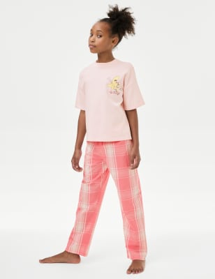 Pure Cotton Banana Graphic Checked Pyjamas 6 16 Yrs