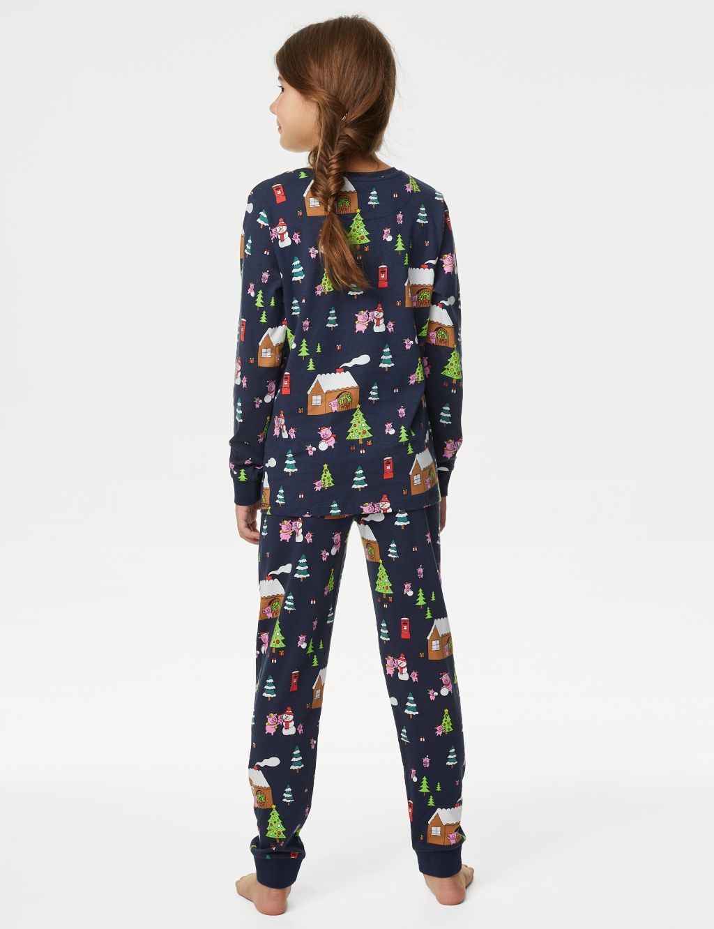 Pure Cotton Percy Pig™ Christmas Pyjamas (1-16 Yrs) image 3