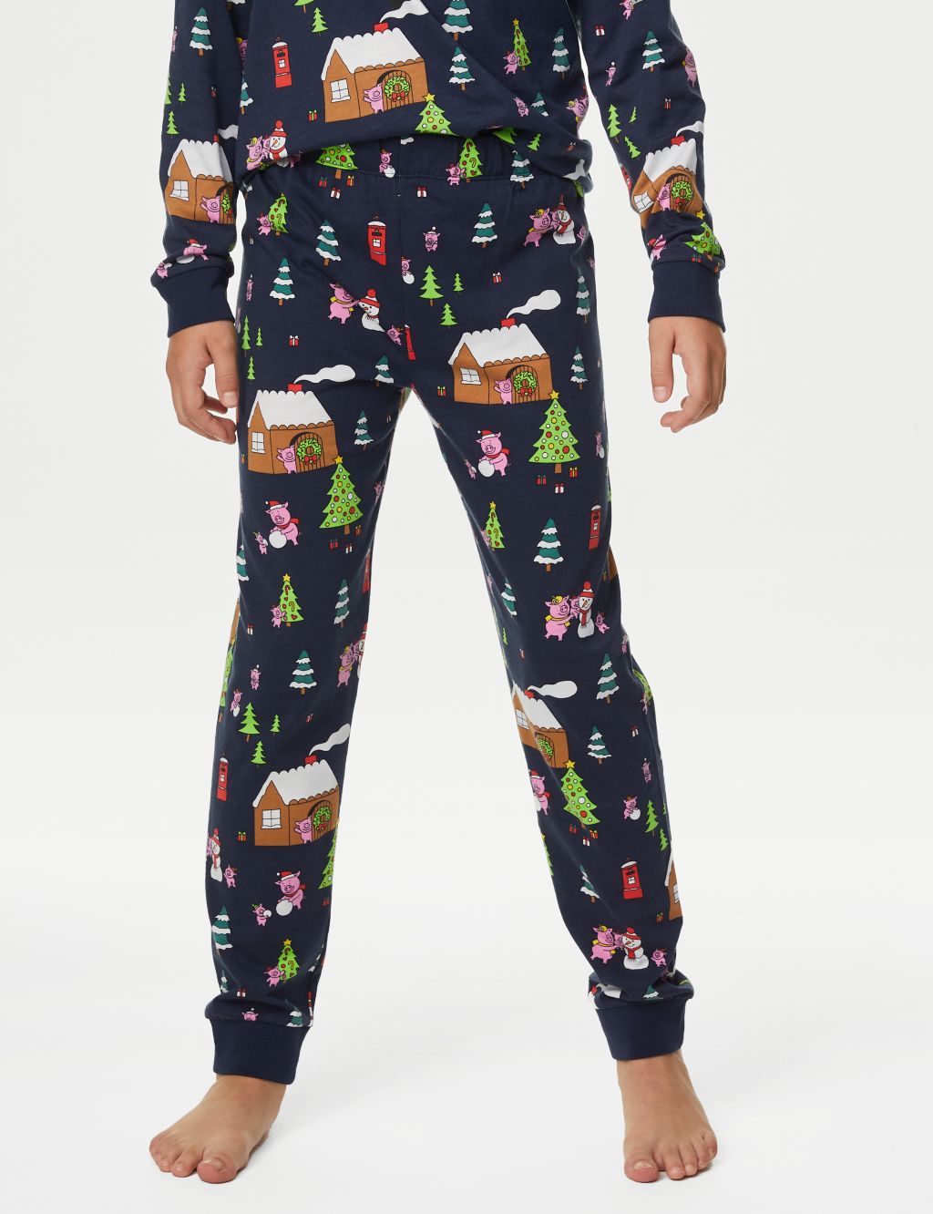 Pure Cotton Percy Pig™ Christmas Pyjamas (1-16 Yrs) image 4