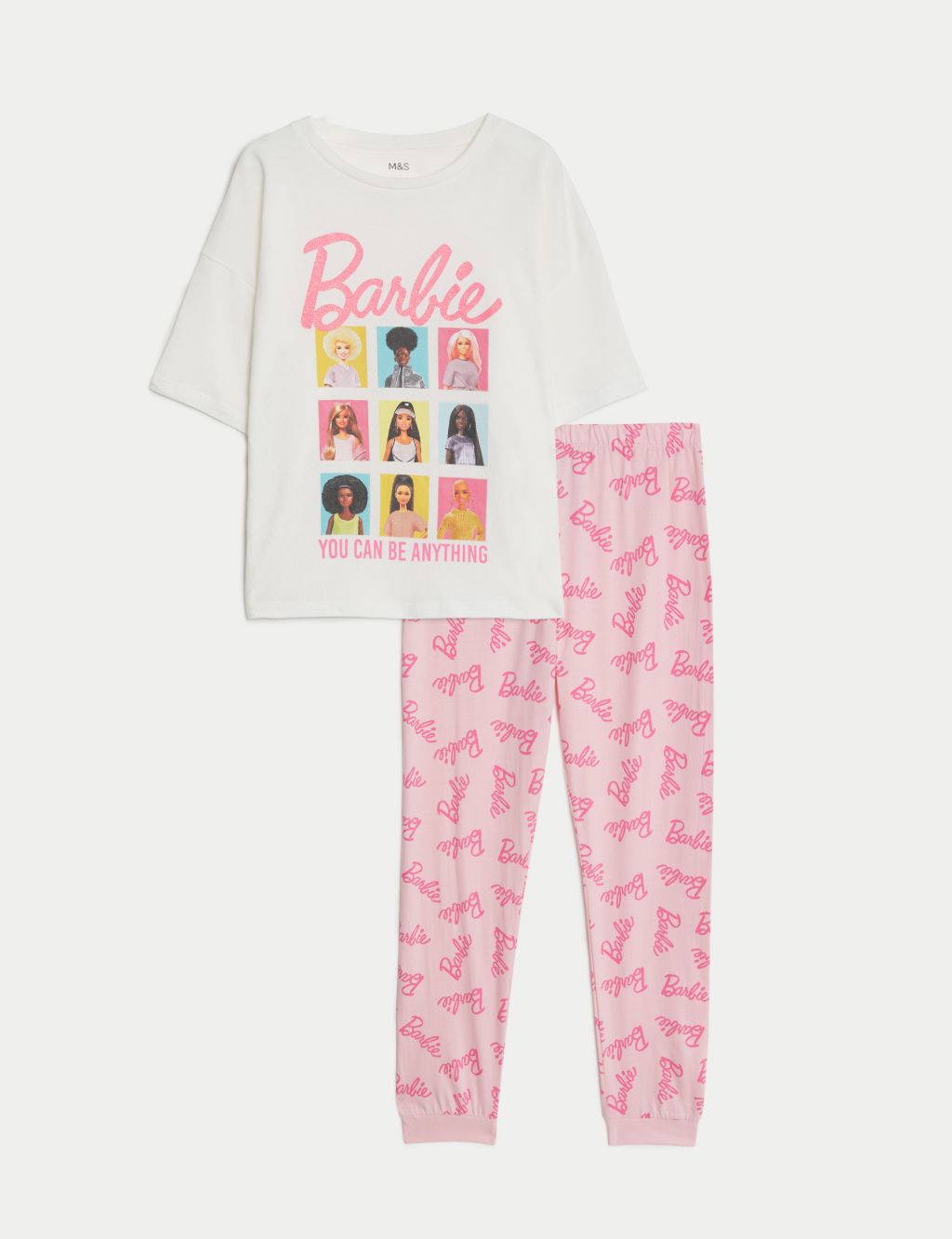 Pure Cotton Barbie™ Pyjamas (5-12 Yrs) image 2