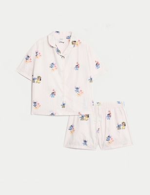 M&S Girls Lilo & Stitch Pyjamas (6-16 Yrs) - 6-7 Y - Pink, Pink