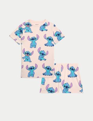 M&S Girls Lilo & Stitchtm Pyjamas (6-16 Yrs) - 6-7 Y - Pink Mix, Pink Mix