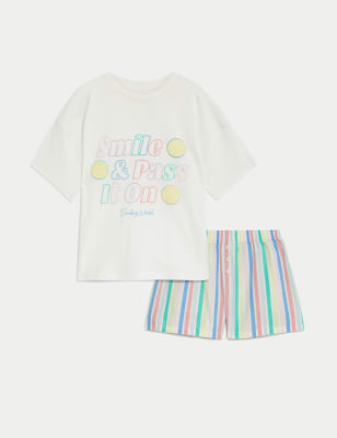 

Girls M&S Collection 2pc Smiley World™ Pyjamas (6-16 Yrs) - Ivory Mix, Ivory Mix