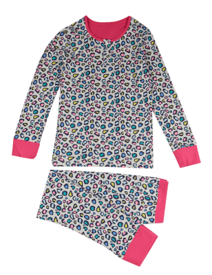 leopard print childrens pyjamas
