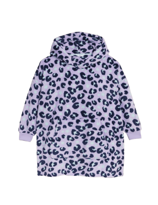 

M&S Collection Sudadera con capucha maxi polar con diseño de leopardo (7-16 años) - Multi, Multi