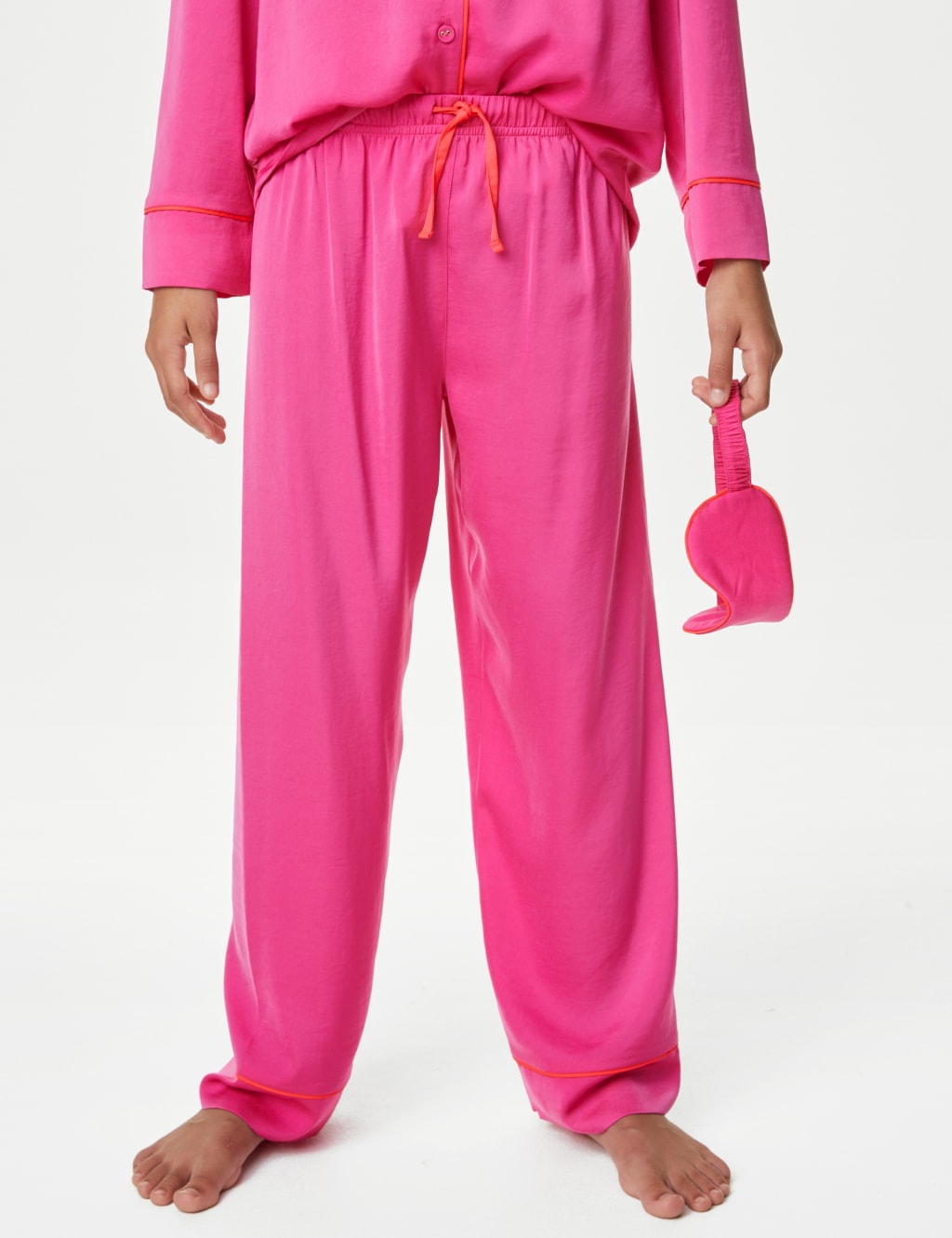 Satin Pyjamas with Eye Mask (6-16 Yrs) image 5