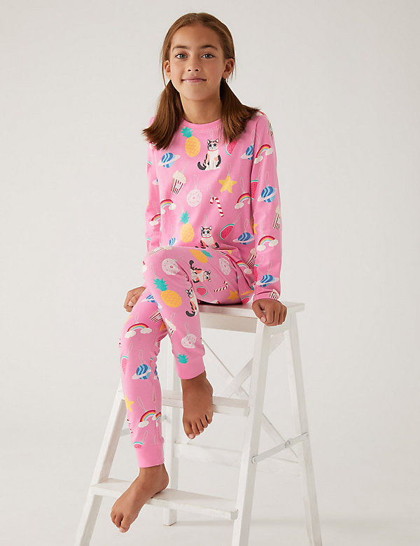 Pure Cotton Cat Pyjamas (6 - 16 yrs) - KR