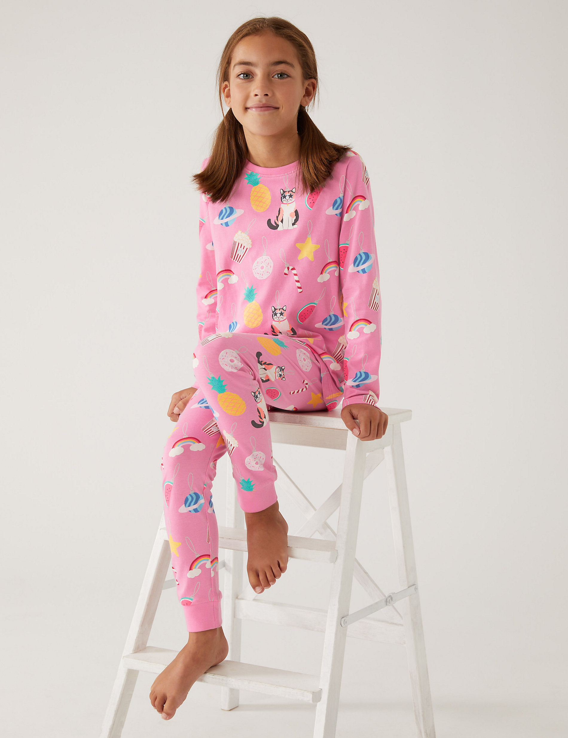 Pure Cotton Cat Pyjamas (6 - 16 yrs)