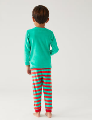 Velour Christmas Elf Pyjamas 1 7 Yrs