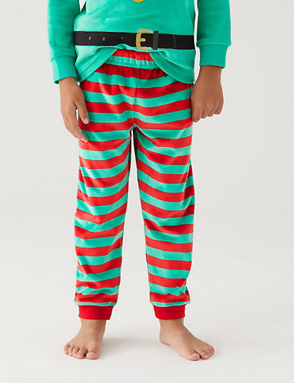 Velour Christmas Elf Pyjamas (1-7 Yrs)