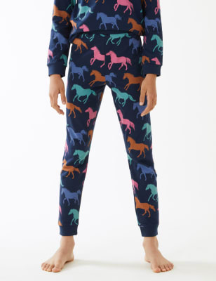 Cotton Rich Horse Print Velour Pyjamas