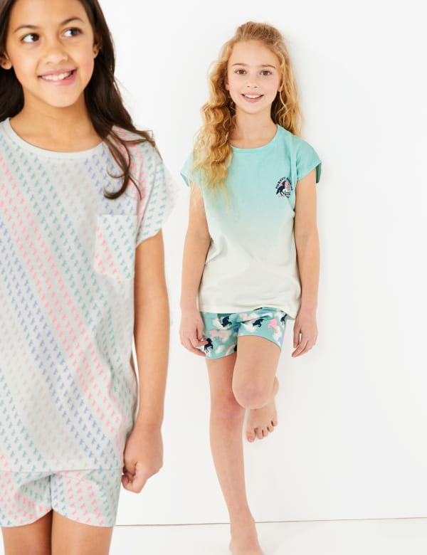2 Pack Cotton Unicorn Short Pyjama Sets (6-16 Yrs)